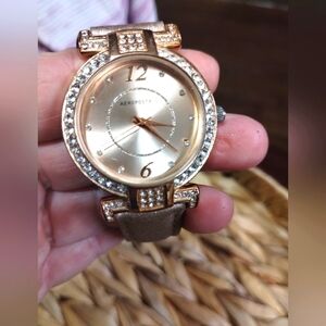 #33 Aeropostale Gold and Brown Women's Watch